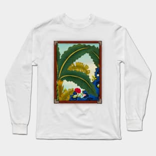 Minhwa: Plantain Garden in the Morning (Korean traditional/folk art) Long Sleeve T-Shirt